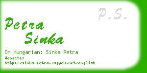 petra sinka business card